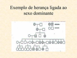 Exemplo de herança ligada ao
sexo dominante
 