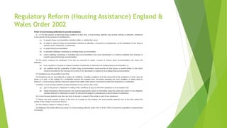 Regulatory Reform (Housing Assistance) England &
Wales Order 2002
 