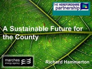Richard Hammerton A Sustainable Future for the County  