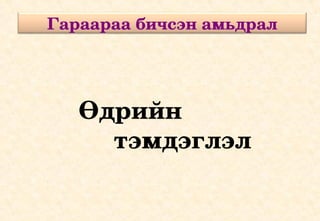 Гараараа бичсэн амьдрал




   Өдрийн  
        тэмдэглэл
 
