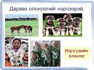 Дараах олонлогийг нэрлээрэй.




                        Ихрүүдийн 
                         олонлог
                   
 