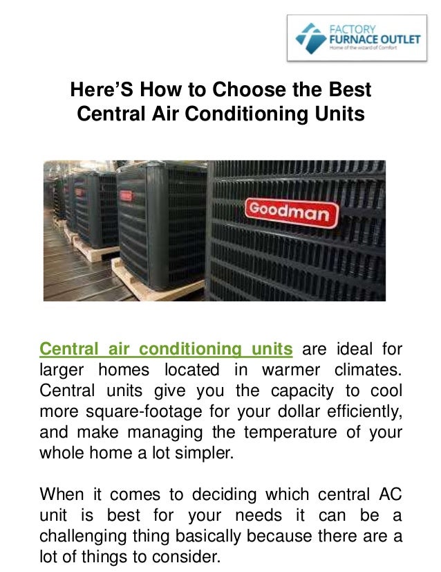 Best Central Air Conditioner >> Here S How To Choose The Best Central Air Conditioning Units Best Central Air Conditioner >> Here S How To Choose The Best Central Air Conditioning Units