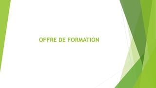 OFFRE DE FORMATION
 