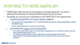 HERE Maps for the Nokia X platform | PDF