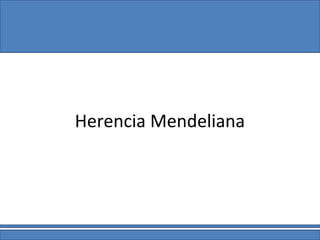 Herencia
Mendeliana
 