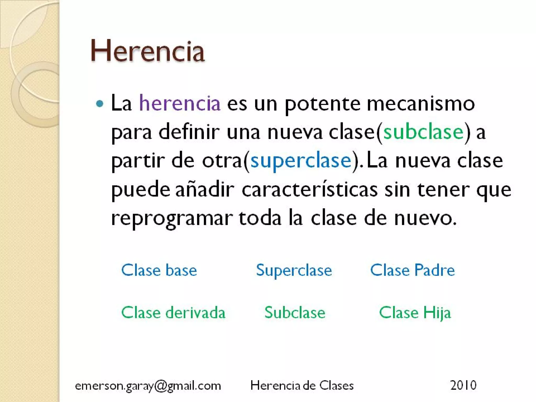 Herencia de clases en Java