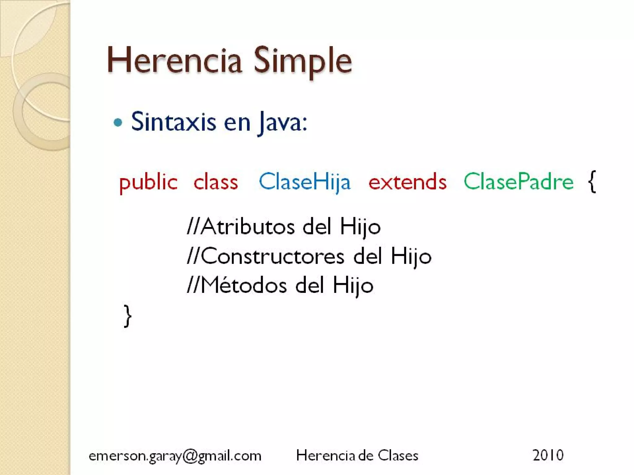 Herencia de clases en Java
