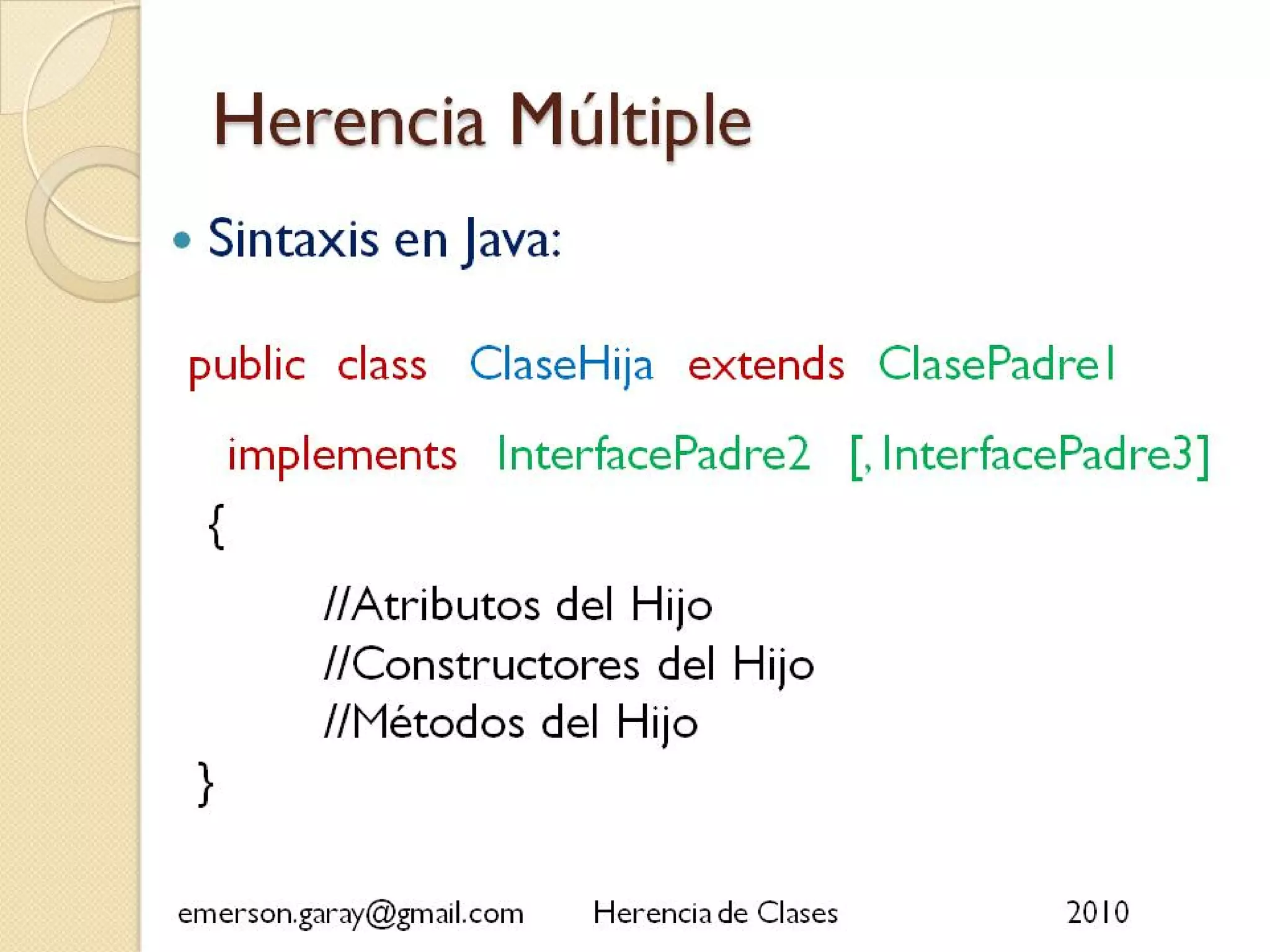 Herencia de clases en Java