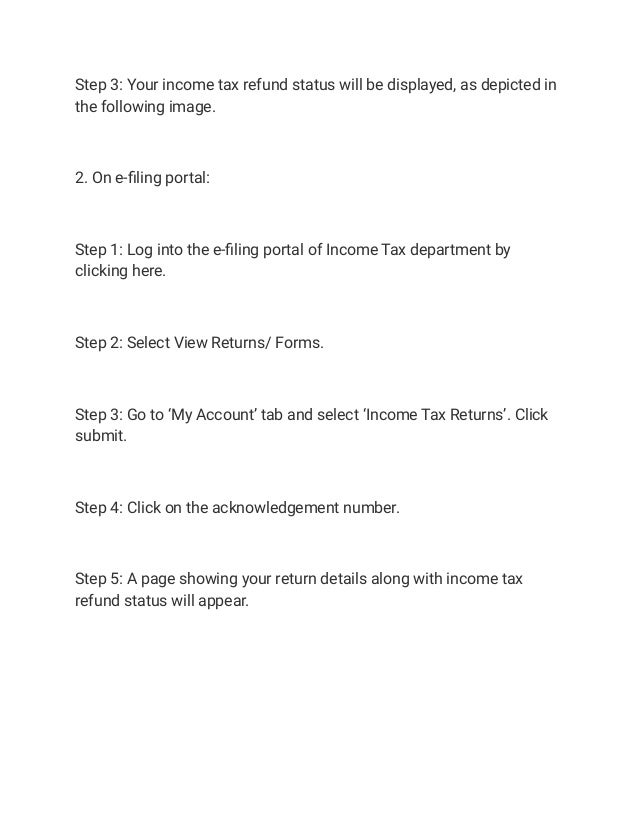 Here’s how you can check tax refund status