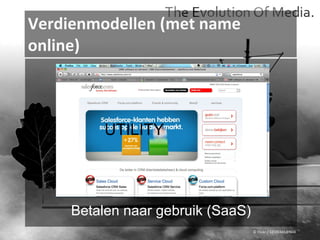Verdienmodellen (met name online) © Flickr / 12595345@N04 Betalen naar gebruik (SaaS) UTILITY 