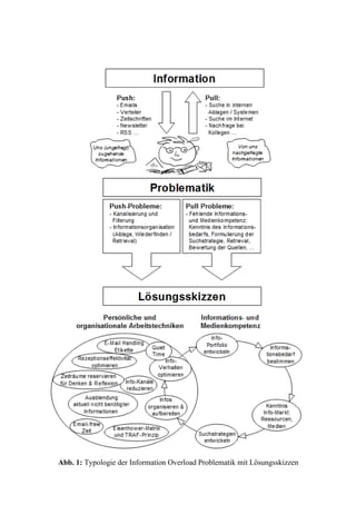 Abb. 1: Typologie der Information Overload Problematik mit Lösungsskizzen
 