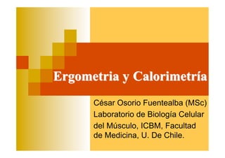César Osorio Fuentealba (MSc)
Laboratorio de Biología Celular
del Músculo, ICBM, Facultad
de Medicina, U. De Chile.
 