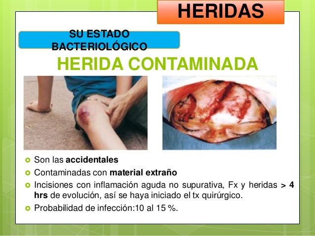 HERIDAS CLASIFICACIÓN DE HERIDAS Y SU MANEJO