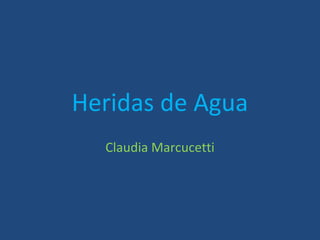 Heridas de Agua
  Claudia Marcucetti
 