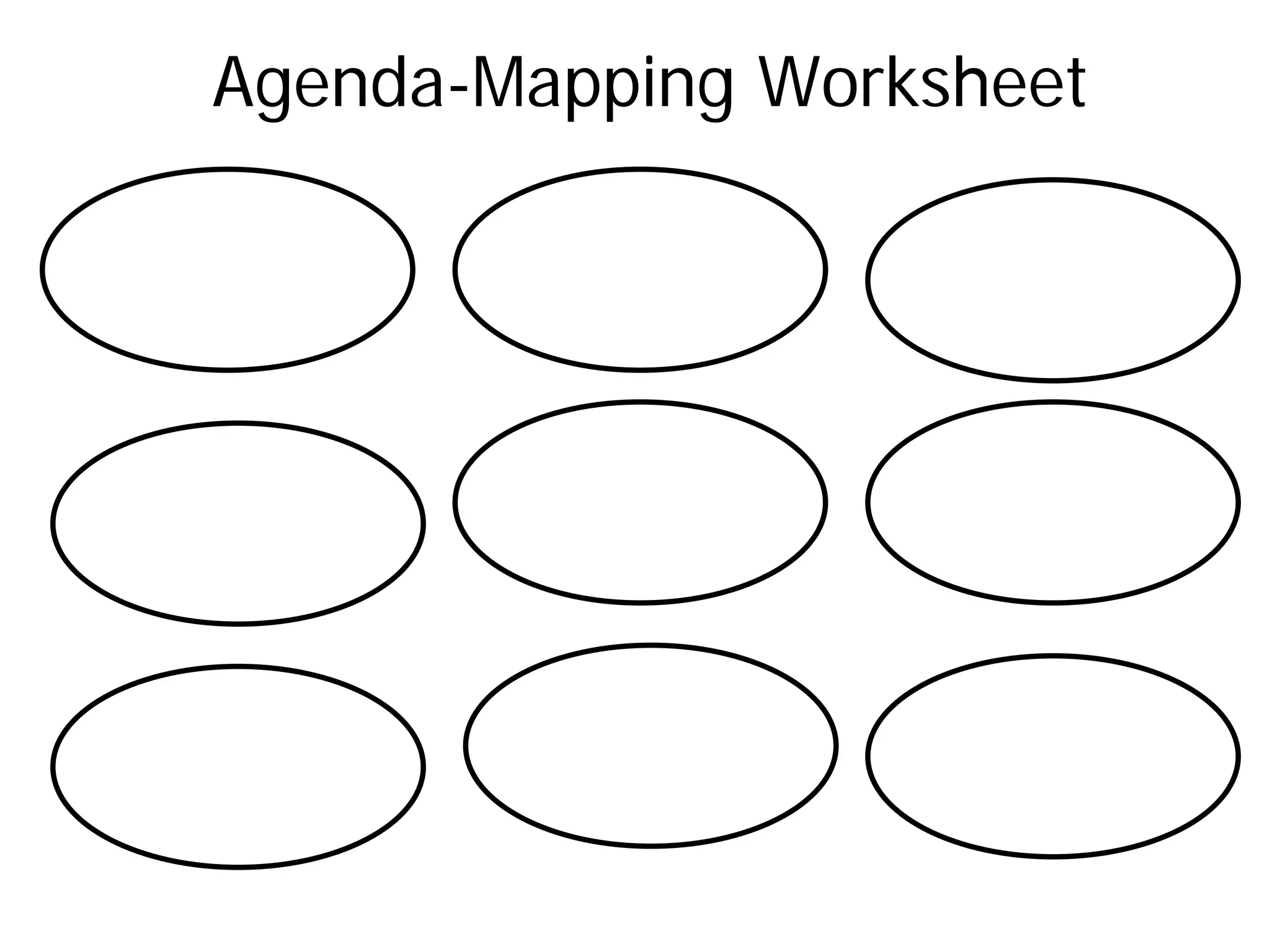 Agenda-Mapping Worksheet
Priorities
 