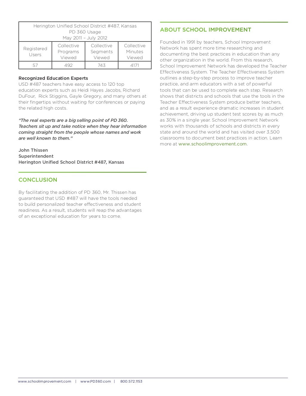 Herington USD, Kansas A PD 360 Case Study