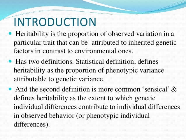 Presentation on Heritability