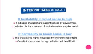 Heritability , genetic advance | PPTX
