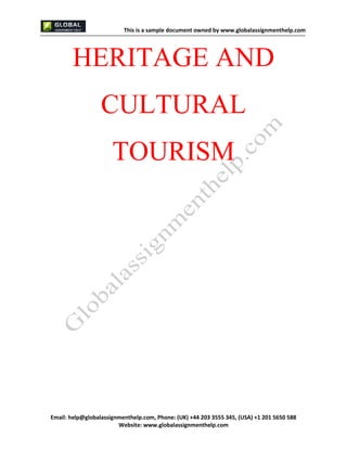 Heritage and Cultural Tourism Sample | PDF