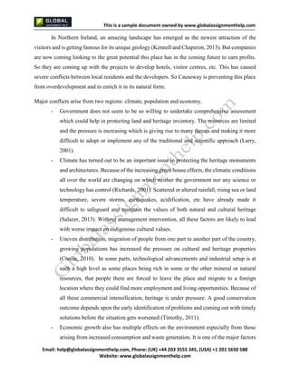 Cultural Blog Doc Examples Heritage and Cultural Tourism Sample | PDF