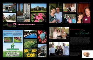 18   NeighborhoodNews                                                                                         Heritage Homefront        August        August Heritage Homefront                                                                                                 NeighborhoodNews                          19




                                                                                                                                                                                                                Sue and Rich Smith, hosts of the Sponsor Appreciation
                                                                                                                                                                                                                Reception




yard

                                                                                                                                                                                                                                                                        News
                                      Congratulations Tim and Denise Hopkins 4139 Maxwell Drive                                                       Laura and Vito Peraino, sponsors                          Dr. Masood Ahmad of the Allergy and Asthma              Madeline Hoge of Sibcy Cline Realtors Northeast and



    month
           OF THE                                                                                                                                                                                               Center, Elizabeth Smith and Amy Mueller (Co-Chairs      Tom Hoge
                                                                                                                                                                                                                of Lunch at the Links)
                                      The Yard of the Month page is designed to feature some of the best yards in our community. This is not a con-
                                      test. In fact if you have a great yard or can recommend one, please email content@n2publishing.com. We
         Photos by WEBB Photography   are always looking for more spectacular yards!


                                                                                                                                                                                                                                             Kindervelt 19

                                                                                                                                                                                                                                                                                    By Rita Armentrout



                                                                                                                                                                                                                                             A Sponsor Appreciation Reception for the supporters of Lunch
                                                                                                                                                                                                                                             at the Links V was held June 7th at the home of Sue and Rich
                                                                                                                                                      Kathy Francis of Kathy Francis Interiors, Shakila Ahmad, Debbie Wagner, Chair of       Smith. Kindervelt officers and Lunch at the Links committee
                                                                                                                                                      Wall of Purses                                                                         members assembled to thank those sponsors who could attend.
                                                                                                                                                                                                                                             Elizabeth Smith and Amy Mueller, Co-Chairs of Lunch at the
                                                                                                                                                                                                                                             Links, presented a plaque to Dr. Masood Ahmad of the Allergy
                                                                                                                                                                                                                                             and Asthma Specialty Center for his generous support of the
                                                                                                                                                                                                                                             event for the past three years as Presenting Sponsor.

                                                                                                                                                                                                                                             Other major sponsors were Teva Pharmaceuticals, Kathy Francis
                                                                                                                                                                                                                                             Interiors, Madeline Hoge of Sibcy Cline, The Windsor Group,
                                                                                                                                                                                                                                             Sam's Club Foundation, Pierce’s Lawn Care and Landscaping,
                                                                                                                                                                                                                                             and The Woods on Wilkens.

                                                                                                                                                                                                                                             This year’s Lunch at the Links V
                                                                                                                                                                                                                                             raised over $21,000 to support asthma
                                                                                                                                                                                                                                             research at Cincinnati Children’s
                                                                                                                                                                                                                                             Hospital Medical Center.
                                                                                                                                                      Jim and Kathleen McVicker and Michelle Moran, representing J & K Construction
                                                                                                                                                      Co.; Keith Moran, representing Ernst & Young
 