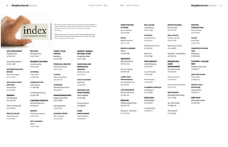 6        NeighborhoodSponsors                                                                                               Heritage Homefront   July   July Heritage Homefront                                                                       NeighborhoodSponsors         7




                                                              This section has been created to give you easier access when searching for a              HOME THEATER                  NAIL SALON                   PRIVATE SCHOOL                     ROOFING
                                                              trusted neighborhood vendor and service provider to use. Take a minute to
                                                              familiarize yourself with the businesses sponsoring the Heritage
                                                                                                                                                        SYSTEMS                       Caravelle Nail Spa           Mars Hill Academy                  CONTRACTORS
                                                              HOMEfront.                                                                                Hanson Audio Video            (513) 777-2666               (513) 770-3223                     Fasten Pro Roofing
                                                                                                                                                        (937) 293-6200                                                                                (513) 774-9495
                                                              These local businesses are proud to partner with your neighborhood and
                                                              make this newsletter possible. Please support these businesses and thank
                                                                                                                                                                                      PAINTING                     REAL ESTATE
                                                              them for supporting Heritage Club!                                                        HOTEL                         Anne Tabor Painting          Jean Raga- Sibcy Cline             SALON
                                                                                                                                                        Wingate by Wyndham            (513) 266-3412               (513) 677-1830                     Lunatic Fringe
                                                                                                                                                        (513) 777-1101                                                                                (513) 795-1542
                                                                                                                                                                                      Market Ready Home Services   Madeline Hoge-Sibcy Cline
                                                                                                                                                        HOUSE CLEANING                (513) 289-9231               (513) 659-0095                     TRANSPORTATION &
AUTO DEALERSHIP              BICYCLES                        FAMILY FUN &                              GRANITE / MARBLE /                               Maid Pro                                                                                      TAXI
Performance Lexus            West Chester Cyclery            PARTIES                                   NATURAL STONE                                    (513) 878-0280                Master Touch                 Sandra Peters - Comey Shepherd     All Around Taxi
(513) 677-0177               (513) 777-9742                  Jump & Jack's                             Cincinnati Stone Works                                                         (513) 759-1685               (513) 300-2518                     (513) 894-8500
                                                             (513) 779-5867                            (513) 777-7090                                   INSURANCE
Porsche of Kings Automall    BUSINESS COACHING                                                                                                          Kathy Carroll- Met Life       PHOTOGRAPHY                  REMODELING /                       TUTORING / COLLEGE
(513) 851-5900               Focal Point Coaching            FINANCIAL SERVICES                        HANDYMAN AND                                     (513) 543-3220                Just Kids Photography        HOME                               PREP
                             (937) 572-2368                  Edward Jones, Bill Lendl                  REMODELING                                                                     (513) 847-4417               IMPROVEMENT                        Huntington Learning Center
AUTOMOTIVE BODY                                              (513) 777-5555                            SERVICES                                         State Farm- Meinberg                                       Neal's Design Remodel              (513) 489-5777
REPAIR                       CATERING                                                                  Handyman Connection                              (513) 891-0100                Tina Lay Photography         (513) 489-7700
West Chester Autobody        At Your Service                 FITNESS                                   (513) 733-3777                                                                 (513) 602-6083                                                  WEB SITE DESIGN
(513) 777-3857               (513) 847-4584                  Pilates Cycling of Mason                                                                   LAWN CARE /                                                Pendery Construction               De Novo Dezign
                                                             (513) 428-1129                            HEALTH & HOME                                    MAINTENANCE                   Webb Photography             (513) 965-9393                     (513) 886-7010
BALLOON & PARTY              CHIROPRACTOR                                                              Angela Henry                                     Lawn Improvement Team         (513) 746-1810
SUPPLIES                     Delta Chiropractic              FLOORING                                  (513) 258-3455                                   (513) 839-0367                                             deStefano Brothers Remodeling      WEIGHT LOSS /
Party Discounters            (513) 398-2000                  Market Ready Home Services                                                                                               PLUMBING SERVICES            (513) 755-7471                     NUTRITION
(513) 755-6974                                               (513) 289-9231                            HEATING & AIR                                    LIFE INSURANCE                Fox Plumbing LLC                                                Advanced Wellness
                             Live Well Chiropractic Center                                             CONDITIONING                                     Western & Southern Life       (513) 259-0699               RESTAURANT                         (513) 407-5775
BANKING                      (513) 285-7482                  GARAGE MAKEOVERS                          Thomas & Galbraith                               (513) 282-2181                                             Geisha Hibachi Grill & Sushi Bar
First Financial bank                                         Garage Storage and More                   (513) 825-6805                                                                 PRESCHOOL                    (513) 777-3888                     WINE SHOP
(513) 234-7100               CONCIERGE SERVICES              (513) 779-3400                                                                             MASSAGE                       Primrose of Mason                                               Little Sonoma Fine Wines
                             Best Friend Errand Service                                                True Energy Smart Air                            Lighthouse Massage Therapy    (513) 336-6756               Jag's Steak & Seafood              (513) 942-9463
Peoples First Savings Bank   (513) 283-4535                  Ideal Garage Solutions                    (513) 988-8407                                   (513) 543-1716                                             (513) 860-5353
(513) 398-1040                                               (513) 562-7542                                                                                                           The Goddard School
                             DENTIST                                                                   HOME                                             Massage Envy - West Chester   (513) 398-2777               UNO Chicago Grill
BEAUTY SALON                 Hardin Advanced Dentistry       GARDEN CENTER                             IMPROVEMENT                                      (513) 779-7444                                             (513) 942-6646
Exquisite Beauty Spa         (513) 322-2122                  Berns Landscaping                         Champion Windows
(513) 779-0343                                               (513) 423-5306                            (513) 898-1694
                             DRY CLEANERS
                             Widmer's
                             (513) 321-7600
 