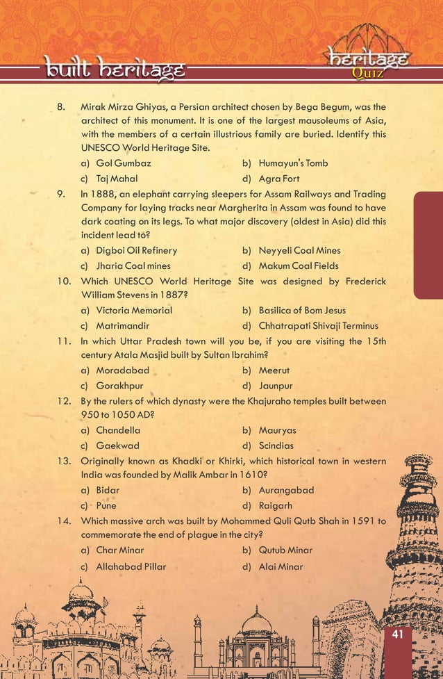 Heritage Quiz Book by CBSE