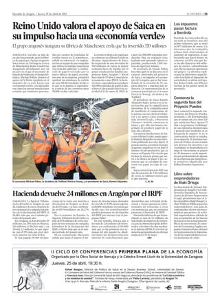 Heraldo de Aragón l Jueves 25 de abril de 2013 ECONOMÍA l 33
Los impuestos
pasan factura
a Iberdrola
Iberdrola ha visto re...