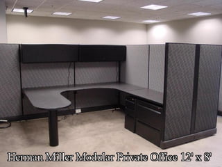 Herman miller modular private office 12ft x 8ft with text