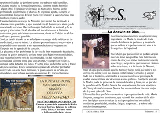 DICIEMBRE 2018 Número 133
NUESTROS HERMANOS DIFUNTOS
Pasaron a gozar de la presencia del Padre
-Carmen Rodrigo. Talavera d...