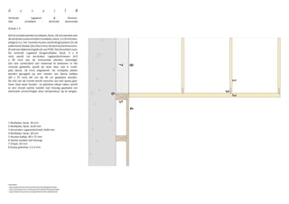 d             e             t           a             i         l       4
Verticale               rugwand                     &             Horizon-
tale               schabben     -               Verticale       doorsnede

Schaal 1-5

De horizontale planken (multiplex, beuk, 18 mm) worden aan
de verticale tussenschotten (multiplex, beuk, 2 x 18 mm) bev-
estigd d.m.v. het ‘Lamello houten verbindingssysteem (in de
volksmond ‘koekje’)(4 x 20 x 2 mm). De technische fiche schri-
jft ook een bijkomend gebruik van PVAC-lijm (houtlijm) voor.
De verticale rugwand (buigmultiplex, beuk, 4 x 8
mm) wordt via verzonken rugwandschroeven (4.0
x 40 mm) aan de horizontale planken bevestigd.
Om een continuïteit van materiaal te bekomen in het




                                                                                 7
                                                                                     8
centrale gedeelte, wordt de vloer daar ook in multi-
plex (beuk, 18 mm) uitgewerkt. De multiplex platen
worden genageld op een rooster van kleine balkjes
(40 x 75 mm) die om de 40 cm geplaatst worden.
De rest van de ruimte wordt voorzien van een epoxy giet-




                                                                                         1
vloer. Daar waar houten - en gietvloer elkaar raken, wordt
er een strook zachte isolatie met kitvoeg geplaatst om
eventuele vervormingen door temperatuur op te vangen.




                                                                                         3
                                                                             6




                                                                                         2
                                                                                 5
                                                                                     4
1 Multiplex, beuk, 18 mm
2 Multiplex, beuk, 2x18 mm
3 Verzonken rugwandschroef, 4x40 mm
4 Multiplex, beuk, 18 mm
5 Houten balkje, 40 x 75 mm
6 Zachte isolatie met kitvoeg
7 Chape, 92 mm
8 Epoxy gietvloer, 2 à 3 mm




referenties:
- http://www.lamello.be/nl/producten/verbindingselementen
- http://www.gebuhout.nl/view/product/detail/55/buigmultiplex
- http://www.hanssenshout.be/plaatmateriaal/multiplex/beuk
 