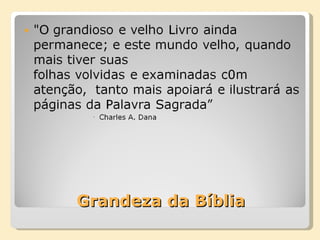 Grandeza da Bíblia 