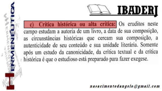 Hermenêutica Biblica parte 1