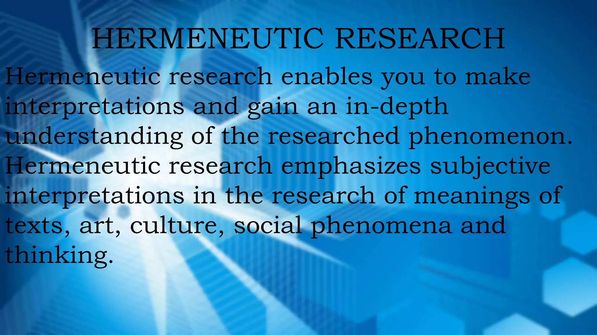 Hermeneutical Phenomenology | PPT