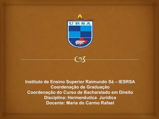 Hermenêutica 3ª avaliação