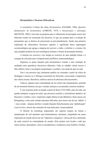 Hermes e a complexidade da comunicação 13.05.2011