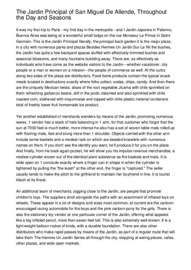 The Jardin Principal of San Miguel De Allende, Throughout the Day and