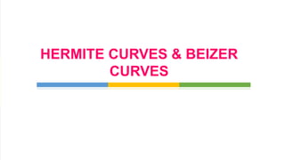 HERMITE CURVES & BEIZER
CURVES
 