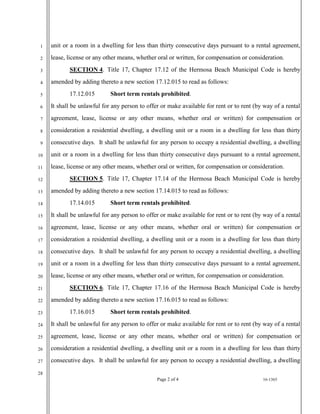 Hermosa beach ordinance no. 16 1365 | PDF