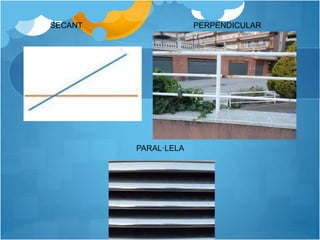 SECANT PERPENDICULAR
PARAL·LELA
 