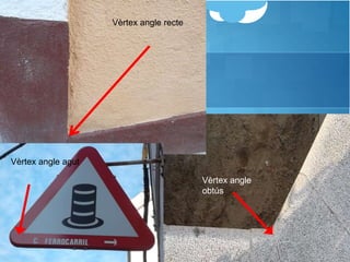 Vèrtex angle recte
Vèrtex angle agut
Vèrtex angle
obtús
 