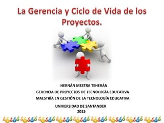 HERNÁN MESTRA TEHERÁN
GERENCIA DE PROYECTOS DE TECNOLOGÍA EDUCATIVA
UNIVERSIDAD DE SANTANDER
2015
MAESTRÍA EN GESTIÓN DE LA TECNOLOGÍA EDUCATIVA
 