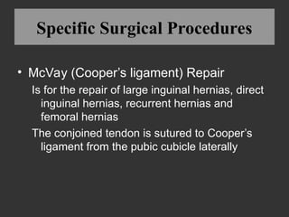 Mcvay Incision hernia (types, diagnosis, treatment).ppt