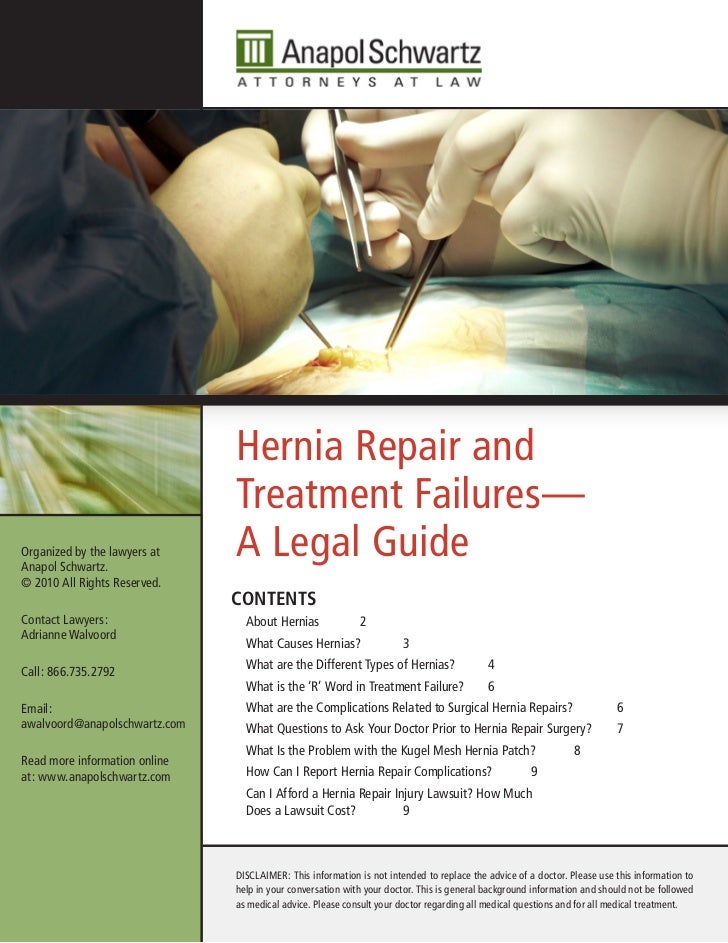 Hernia repair & treatment failure