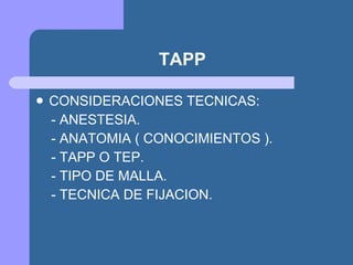 Hernia Tapp | PPT