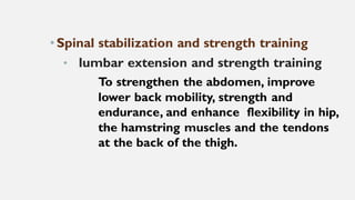 Herniated disc home exercise physiotherapy | PDF