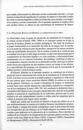Hernández la pedagogía basada en genero