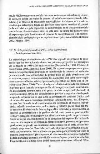 Hernández la pedagogía basada en genero