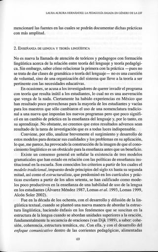 Hernández la pedagogía basada en genero