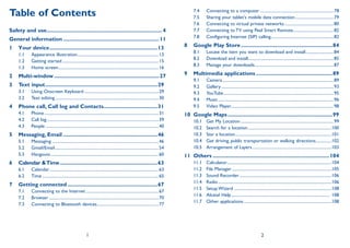1 2
Table of Contents
Safety and use����������������������������������������������������������������������������� 4
Genera...